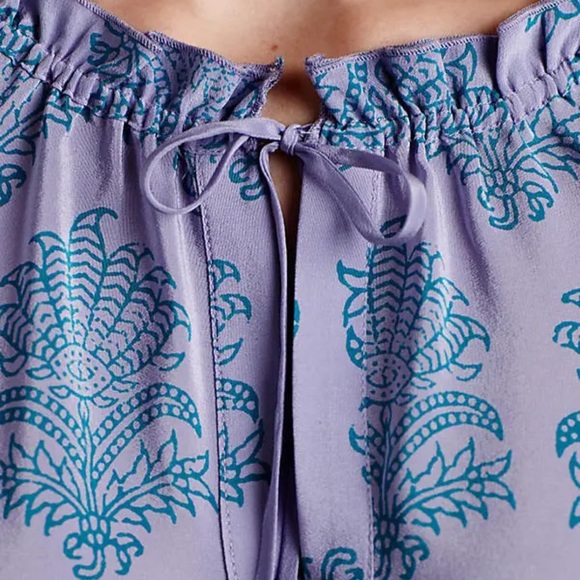 Anthropologie Panorama 100% Silk Keyhole Tank Camisole By HD In Paris Purple - Picture 9 of 9